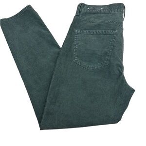 American Eagle Mom Jean Green Corduroy Super Stretch Straight Leg Five Pocket S6